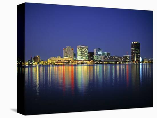 Norfolk Skyline, Virginia, USA-Walter Bibikow-Premier Image Canvas