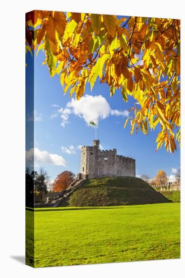 Norman Keep in autumn, Cardiff Castle, Cardiff, Wales, United Kingdom, Europe-Billy Stock-Premier Image Canvas