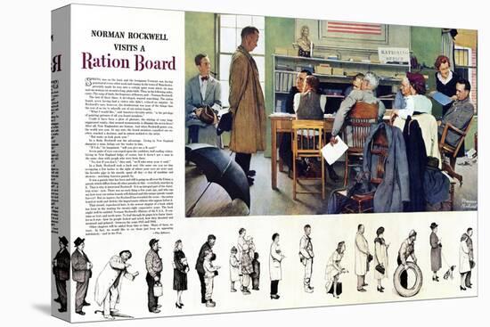 "Norman Rockwell visit a Ration Board", July 15,1944-Norman Rockwell-Premier Image Canvas