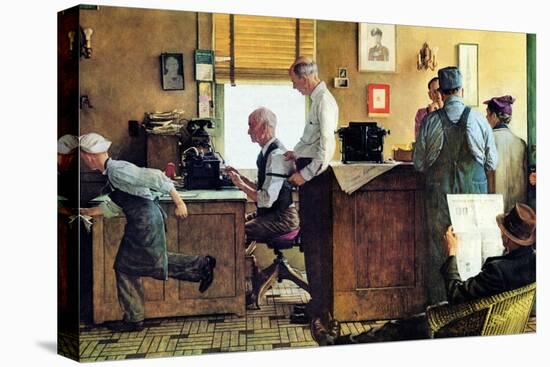 Norman Rockwell Visits a Country Editor-Norman Rockwell-Premier Image Canvas