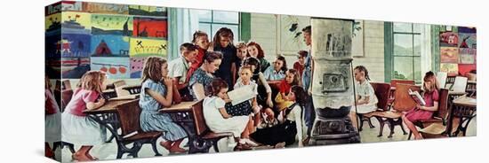 Norman Rockwell Visits a Country School-Norman Rockwell-Premier Image Canvas