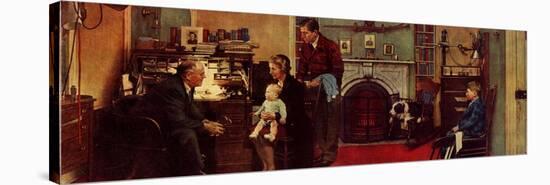 Norman Rockwell Visits a Family Doctor-Norman Rockwell-Premier Image Canvas