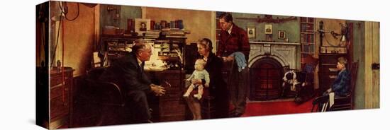 Norman Rockwell Visits a Family Doctor-Norman Rockwell-Premier Image Canvas