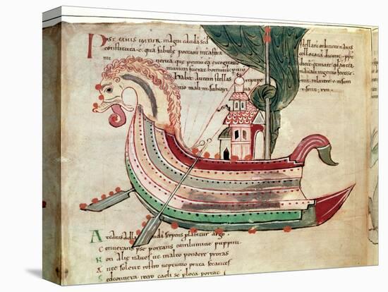 Norse Dragon-Prowed Ship, C10th Century-null-Premier Image Canvas