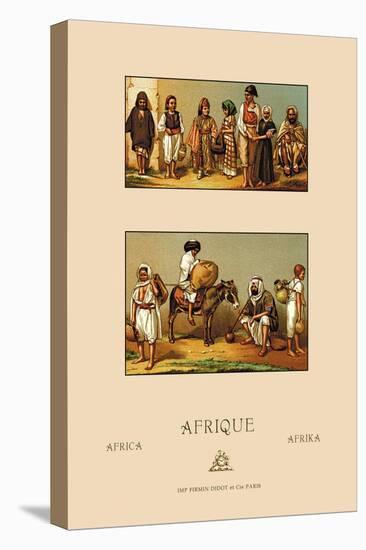 North African Families-Racinet-Stretched Canvas