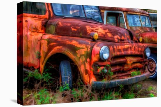 North America, USA, Georgia, Rusty trucks at Old Car City.-Joanne Wells-Premier Image Canvas