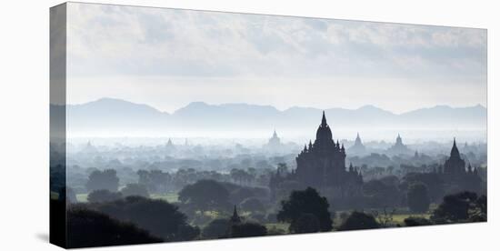 North and South Guni Temples Pagodas and Stupas in Early Morning Mist at Sunrise-Stephen Studd-Premier Image Canvas