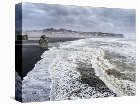 North Atlantic Coast Near Vik Y Myrdal During a Winter Storm with Heavy Gales-Martin Zwick-Premier Image Canvas