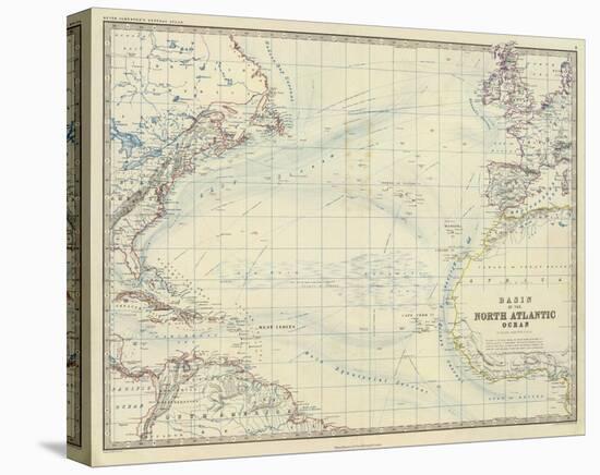 North Atlantic Ocean, c.1861-Alexander Keith Johnston-Stretched Canvas