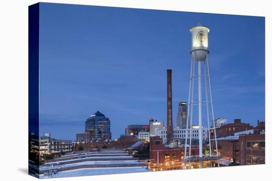 North Carolina, Durham, American Tobacco and City Center Complex, Dusk-Walter Bibikow-Premier Image Canvas