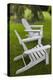 North Carolina, Outer Banks Seashore, Corolla, Adirondack Lawn Chairs-Walter Bibikow-Premier Image Canvas