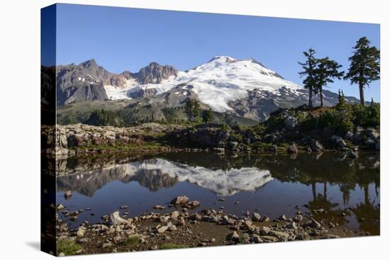North Cascades, Washington. Mt. Baker and Reflection, on Park Butte-Matt Freedman-Premier Image Canvas
