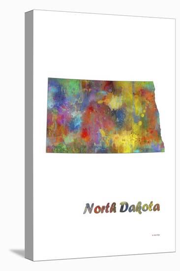 North Dakota State Map 1-Marlene Watson-Premier Image Canvas