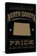 North Dakota State Pride - Gold on Black-Lantern Press-Stretched Canvas