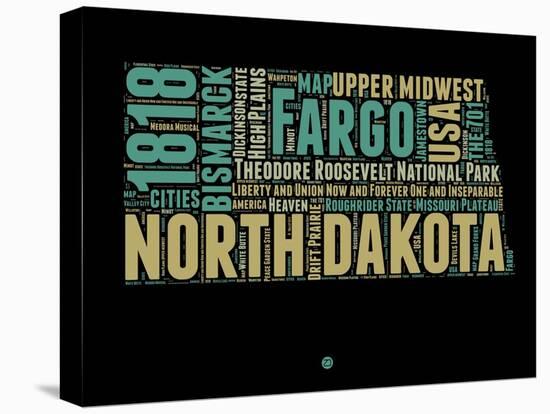 North Dakota Word Cloud 1-NaxArt-Stretched Canvas