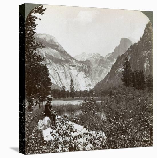 North Dome, Half Dome and Clouds Rest, Yosemite Valley, California, USA, 1902-Underwood & Underwood-Premier Image Canvas