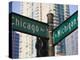 North Michigan Avenue and Chicago Avenue Signpost, the Magnificent Mile, Chicago, Illinois, USA-Amanda Hall-Premier Image Canvas