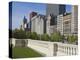 North Michigan Avenue by Millennium Park, Chicago, Illinois, USA-Amanda Hall-Premier Image Canvas