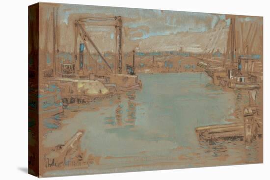 North River Dock, New York, 1901-Childe Hassam-Premier Image Canvas