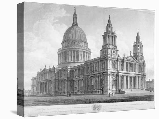 North-West View of St Paul's Cathedral, City of London, 1814-John Buckler-Premier Image Canvas