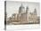 North-West View of St Paul's Cathedral with Figures Walking in Front, City of London, 1854-Christopher Wren-Premier Image Canvas