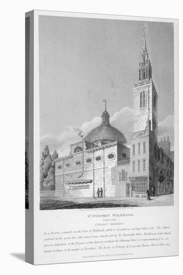 North-West View of the Church of St Stephen Walbrook, City of London, 1813-Joseph Skelton-Premier Image Canvas