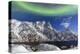 Northern Lights (Aurora Borealis) Illuminate the Snowy Peaks and the Blue Sky During a Starry Night-Roberto Moiola-Premier Image Canvas