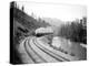 Northern Pacific Train in Yakima Canyon, 1915-Asahel Curtis-Premier Image Canvas