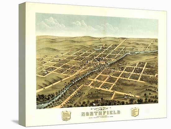 Northfield, Minnesota - Panoramic Map-Lantern Press-Stretched Canvas