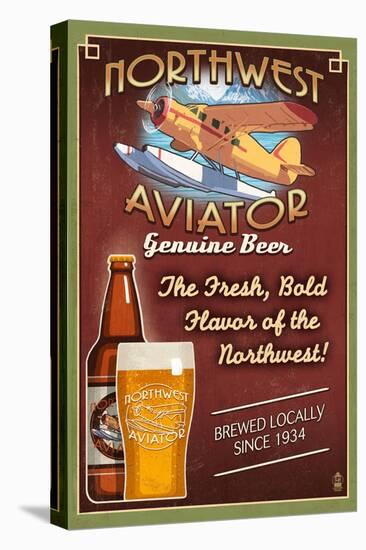 Northwest Aviator Beer-Lantern Press-Stretched Canvas