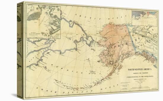 Northwestern America Showing the Territory Ceded by Russia to the United States, c.1867-Charles Sumner-Stretched Canvas