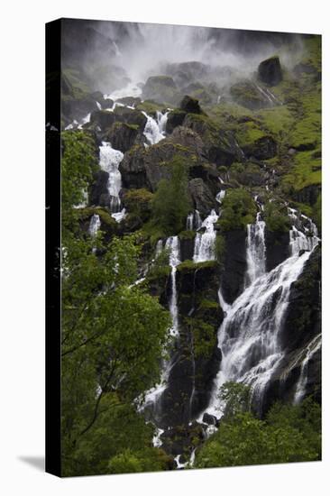 Norway, Flam. Lush Waterfall in Flam, Norway-Kymri Wilt-Premier Image Canvas