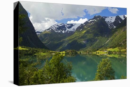 Norway. Lake Floen-Kymri Wilt-Premier Image Canvas