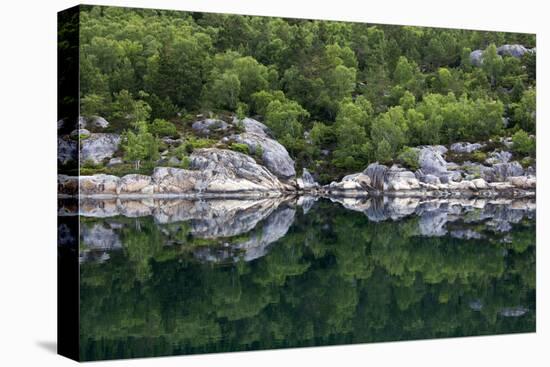 Norway, Lysefjord. Reflective Landscape of Lysefjord-Kymri Wilt-Premier Image Canvas