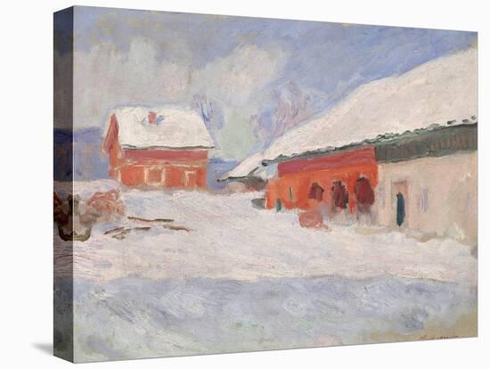 Norway, Red Houses at Bjornegaard, 1895-Claude Monet-Premier Image Canvas