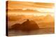 Norway, Svalbard, Nordaustlandet. Silhouette of Icebergs Backlit at Sunset-Jaynes Gallery-Premier Image Canvas