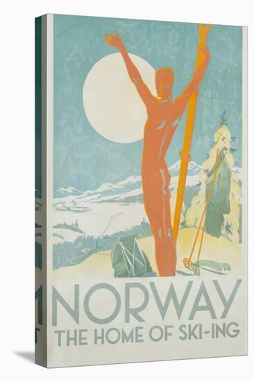 Norway, the Home of Skiing Poster-Trygve Davidsen-Premier Image Canvas