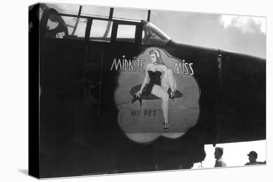 Nose Art, Midnite Miss, Pin-Up-null-Stretched Canvas