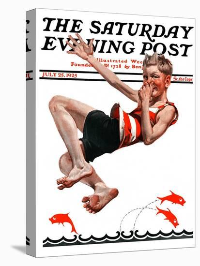 "Nose Dive," Saturday Evening Post Cover, July 25, 1925-Elbert Mcgran Jackson-Premier Image Canvas