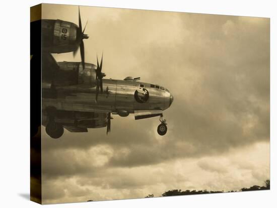 Nose of a B-29 Bomber Landing at an Airfield in Guam in 1945-null-Stretched Canvas