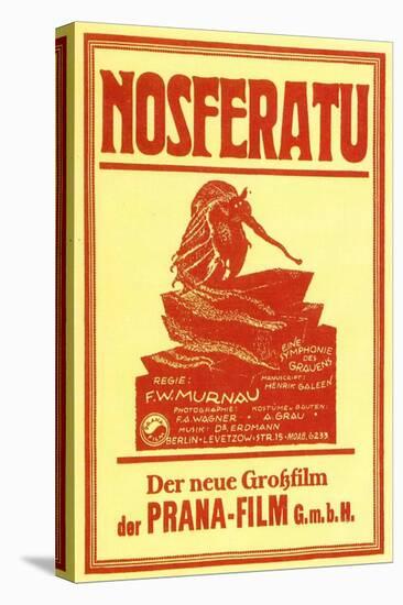 Nosferatu, a Symphony of Horror, German Movie Poster, 1922-null-Stretched Canvas