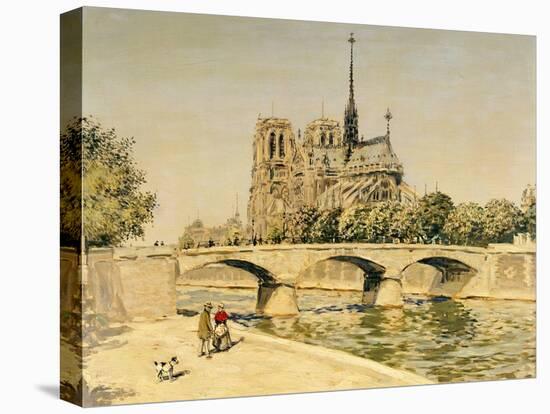 Notre Dame and the Seine-Jean Francois Raffaelli-Premier Image Canvas