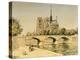 Notre Dame and the Seine-Jean Francois Raffaelli-Premier Image Canvas