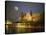 Notre Dame Cathedral at Night, with Moon Rising Above, Paris, France, Europe-Howell Michael-Premier Image Canvas