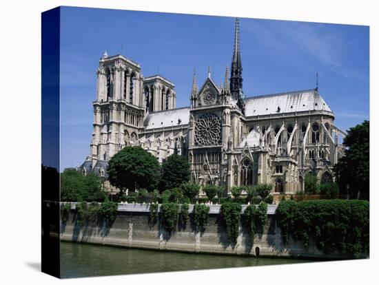 Notre Dame Cathedral from the Left Bank, Paris, France-Michael Short-Premier Image Canvas