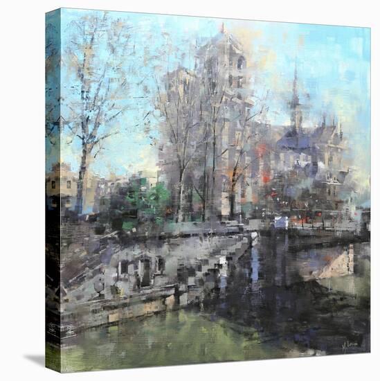 Notre Dame on the Seine-Mark Lague-Stretched Canvas