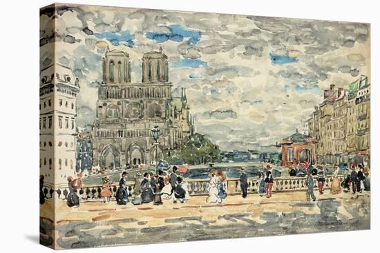 Notre Dame (W/C & Gouache over Graphite on Paper)-Maurice Brazil Prendergast-Premier Image Canvas