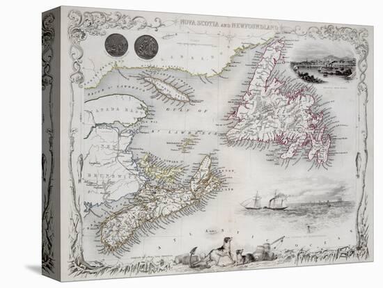 Nova Scotia and Newfoundland, Series of World Maps, c.1850-John Rapkin-Premier Image Canvas