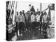 Nova Scotia Fishermen Gathering for a Picture While at Sea Off Grand Banks-Peter Stackpole-Premier Image Canvas