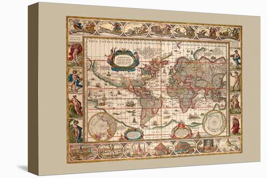 Nova Totius Terrarum Orbis-Joan Blaeu-Stretched Canvas